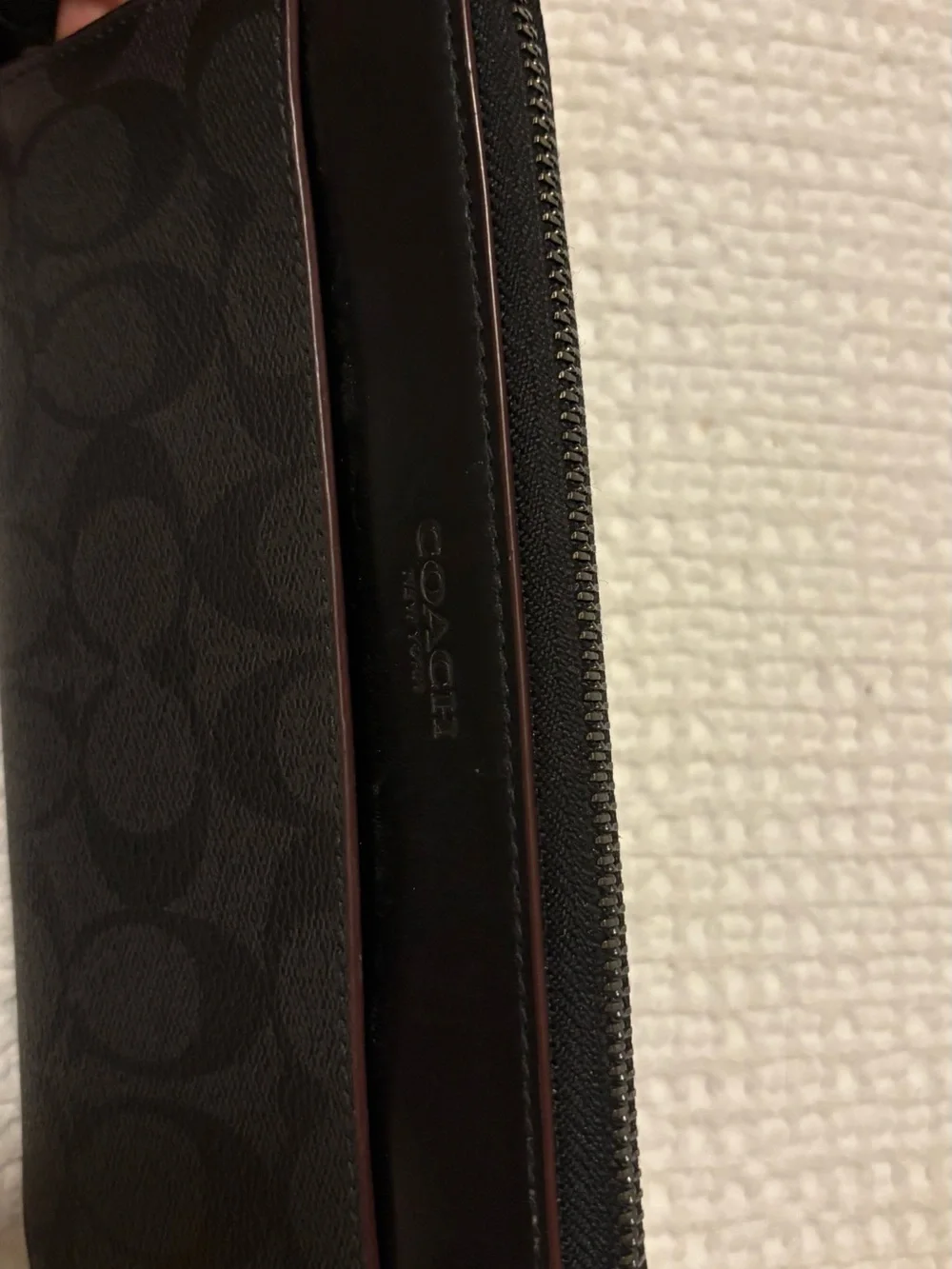 Coach Black wallet with Smooth Logo Panel